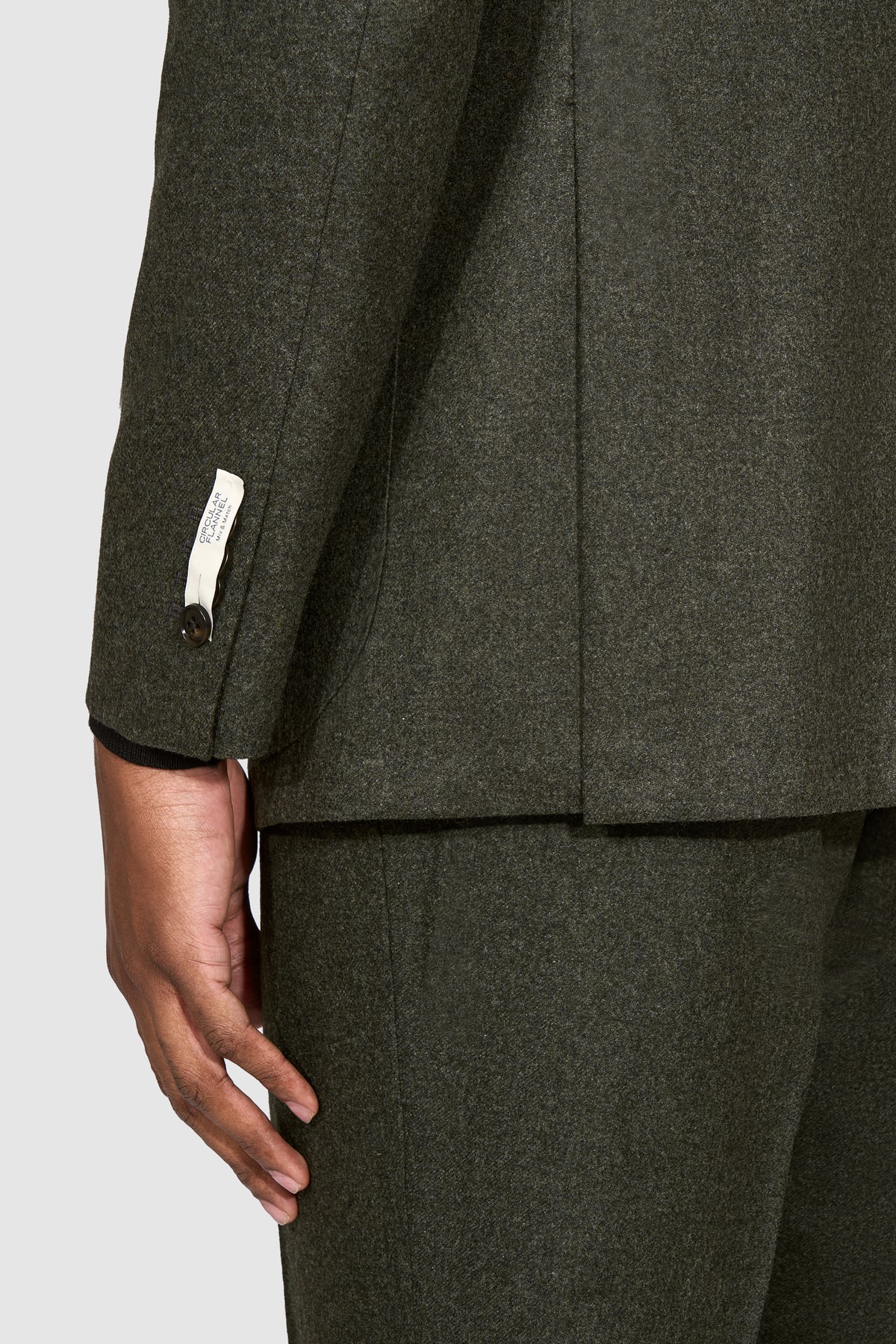 Suitsupply C6183 dark green Havana wool flannel suit - view 2