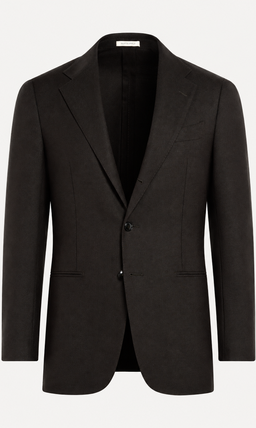 Suitsupply Dark Brown Havana Suit in Rogna 4-Ply Wool - C6639