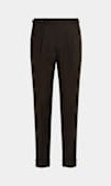Suitsupply C6639 dark brown Vigo trousers in Rogna 4-ply wool
