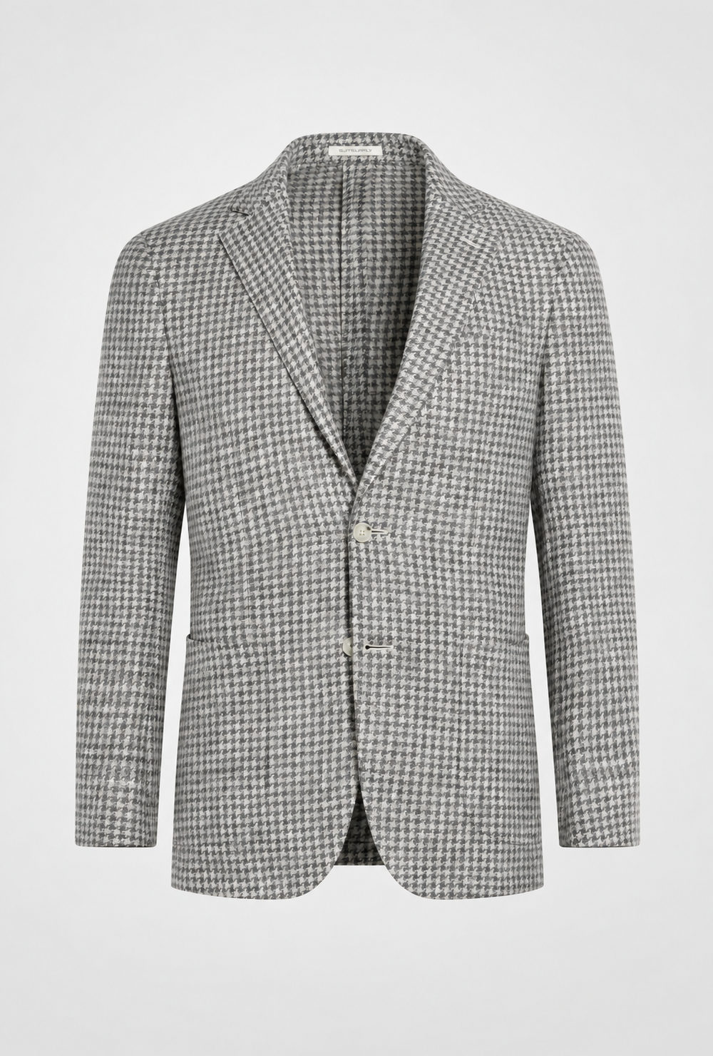 Suitsupply C23022 mid grey houndstooth Havana blazer in Ferla fabric