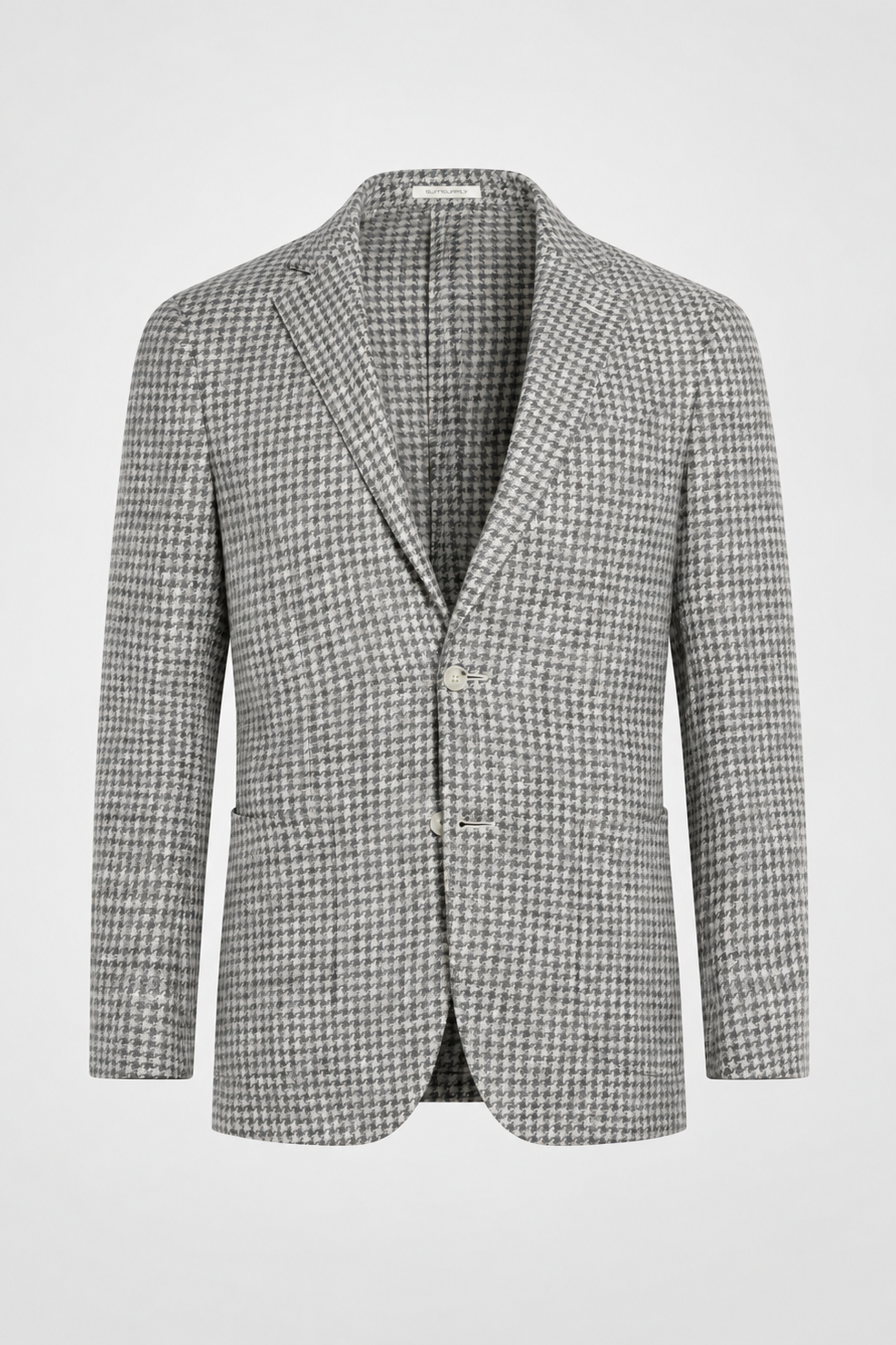 Suitsupply C23022 mid grey houndstooth Havana blazer in Ferla fabric