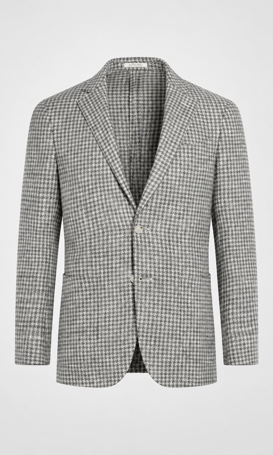 Suitsupply C23022 mid grey houndstooth Havana blazer in Ferla fabric
