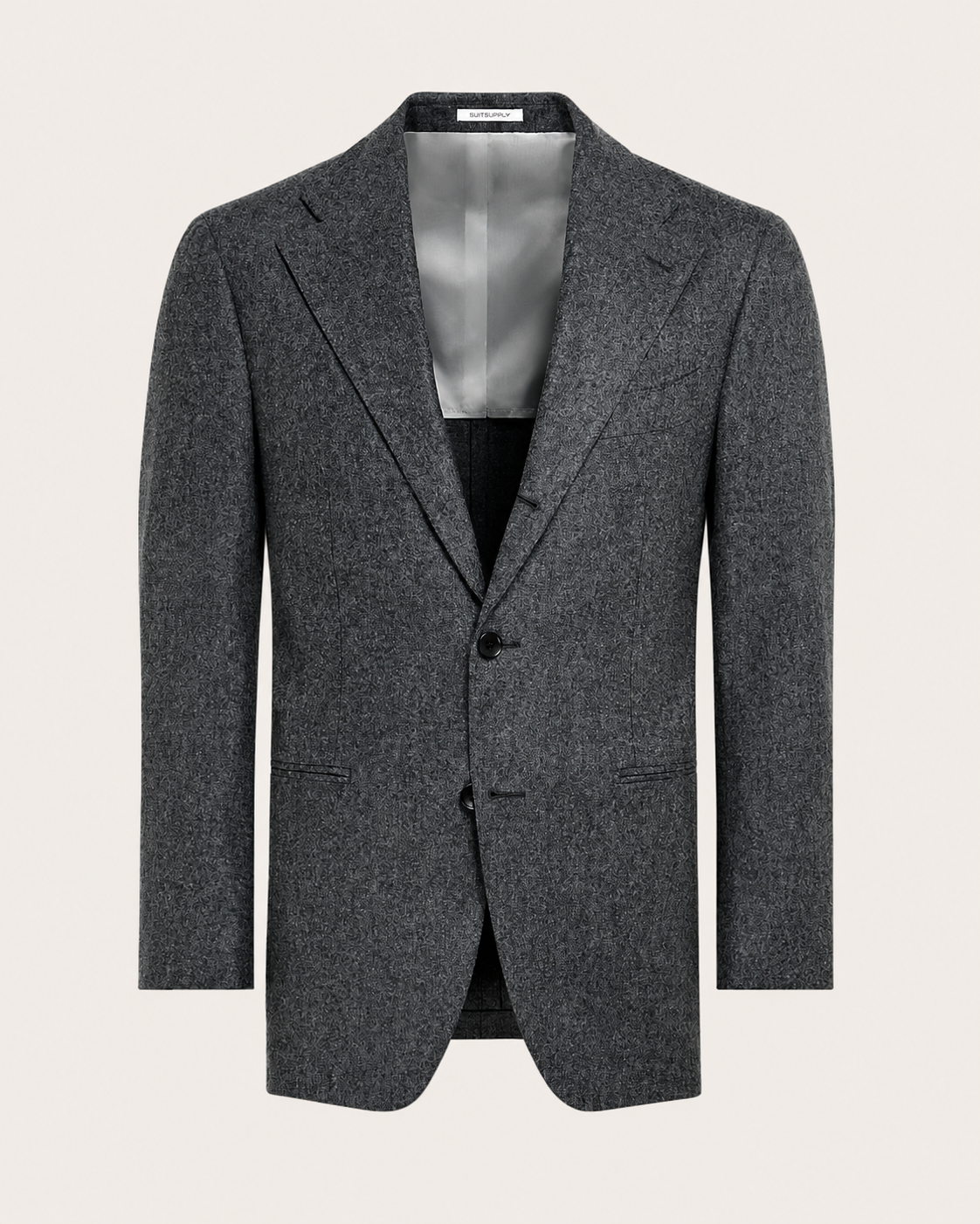 Suitsupply Mid Grey Relaxed Fit Roma Suit in Vitale Barberis Canonico wool flannel