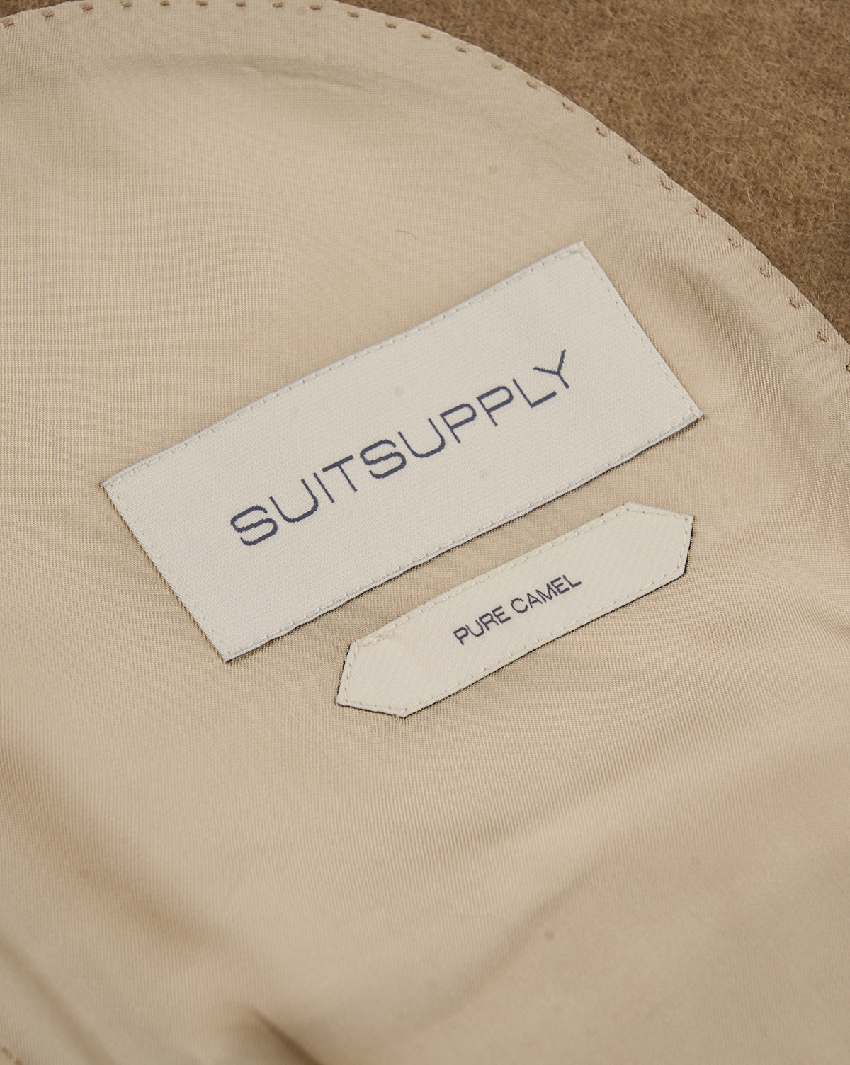 Suitsupply J1014 Mid Brown Belted Overcoat - 100% camel hair
