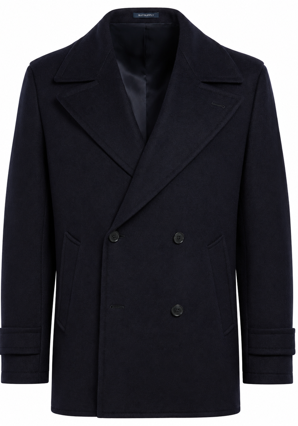 Suitsupply J1050 Navy Pure Wool Peacoat