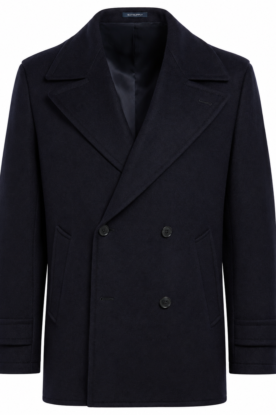 Suitsupply J1050 Navy Pure Wool Peacoat