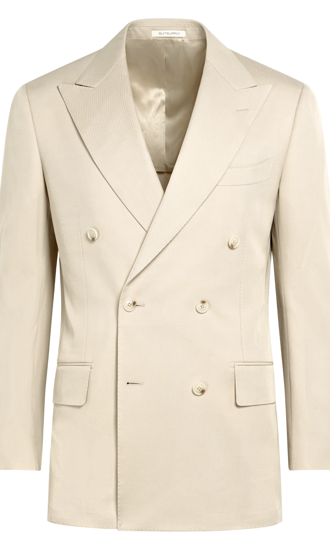Suitsupply P6915 off-white double-breasted suit jacket