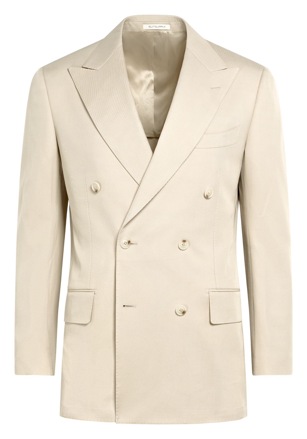 Suitsupply P6915 off-white double-breasted suit jacket