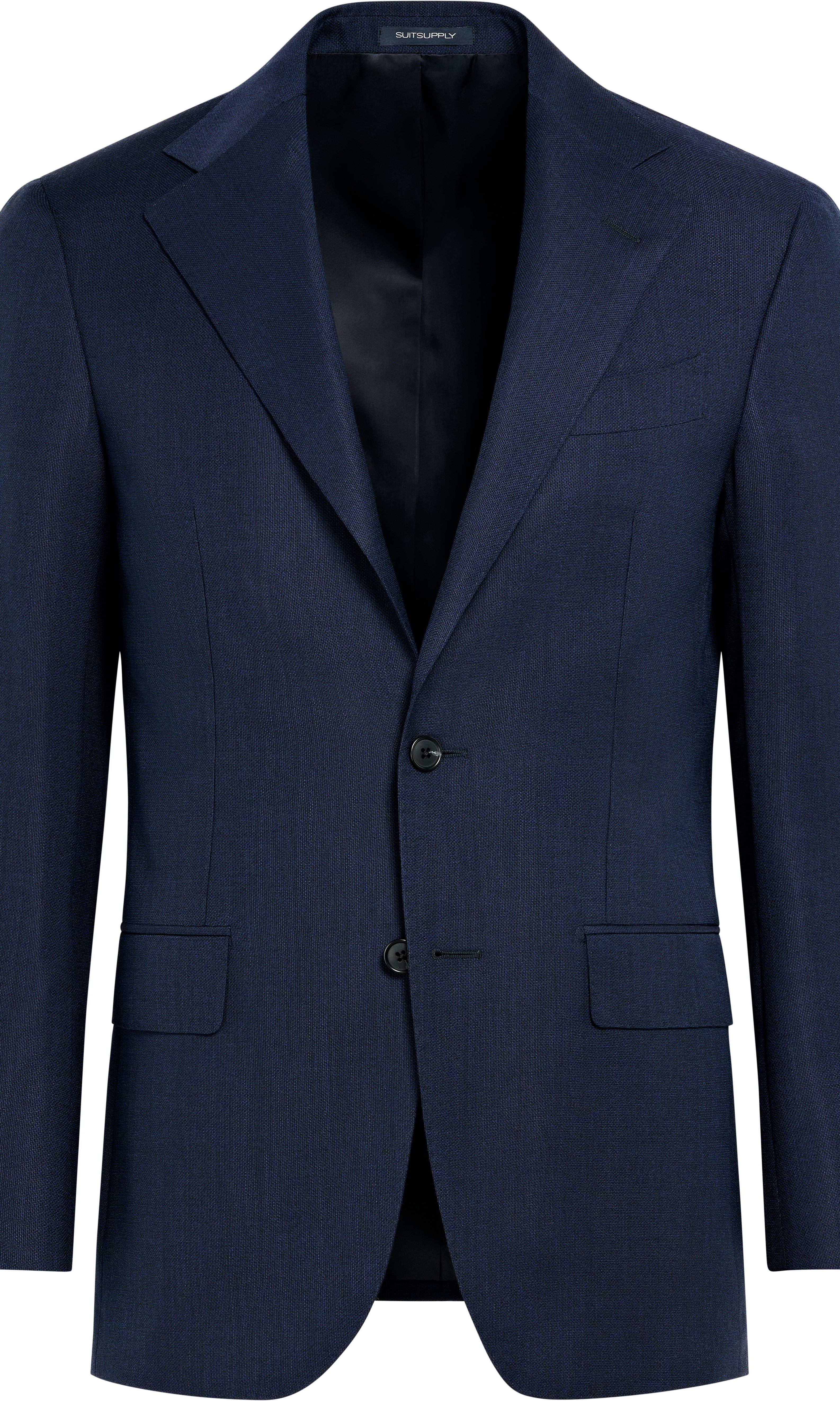 Suitsupply P6962 navy Perennial Tailored Fit Havana suit in Super 110s wool by Reda