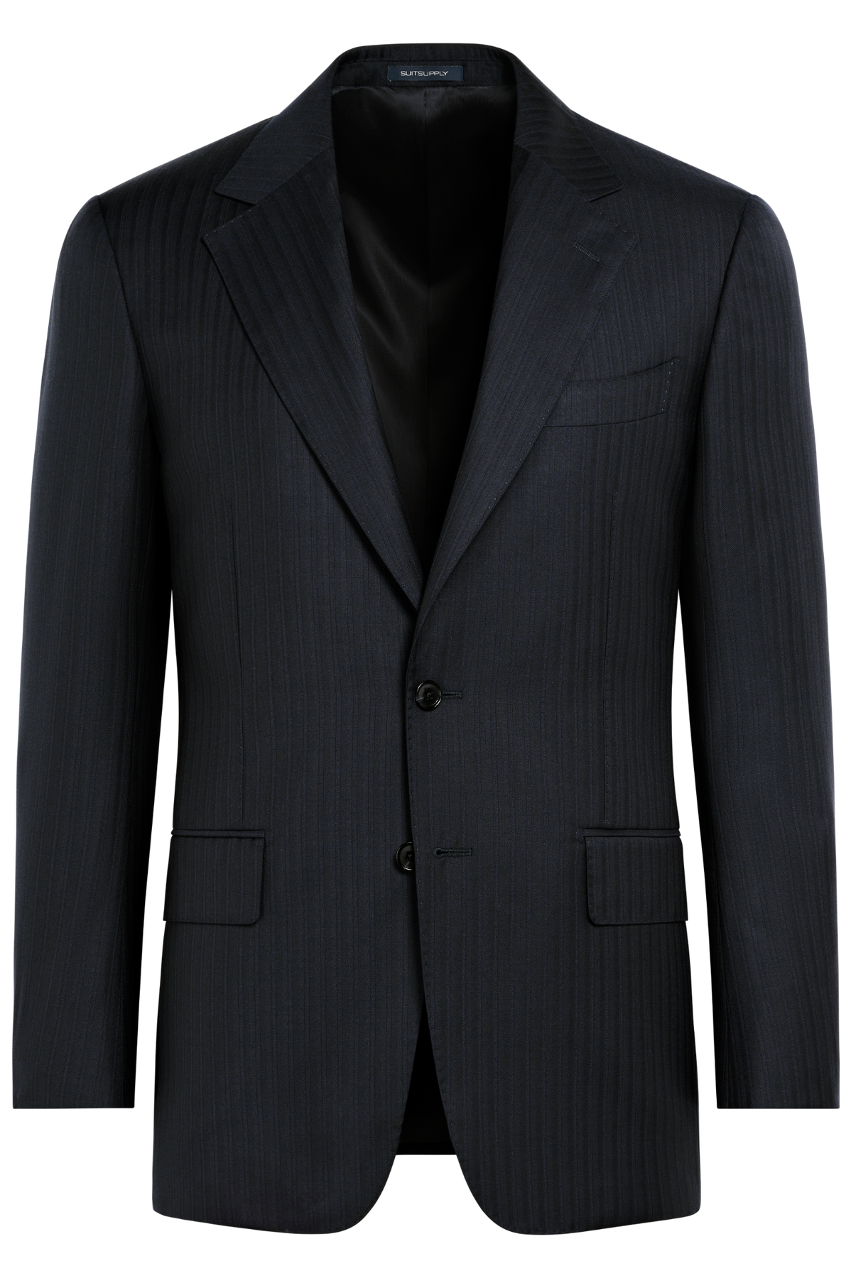 Suitsupply P7035 Navy Striped Tailored Fit Milano Suit Jacket