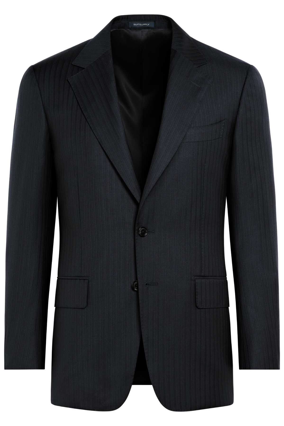 Suitsupply P7035 Navy Striped Tailored Fit Milano Suit Jacket