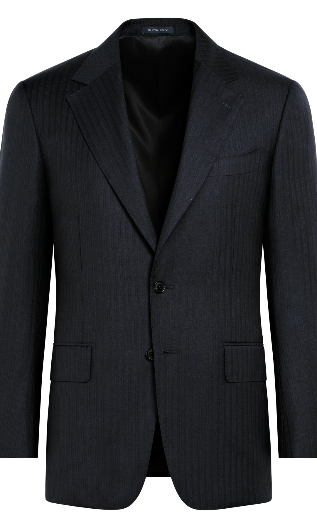 Suitsupply P7035 Navy Striped Tailored Fit Milano Suit Jacket