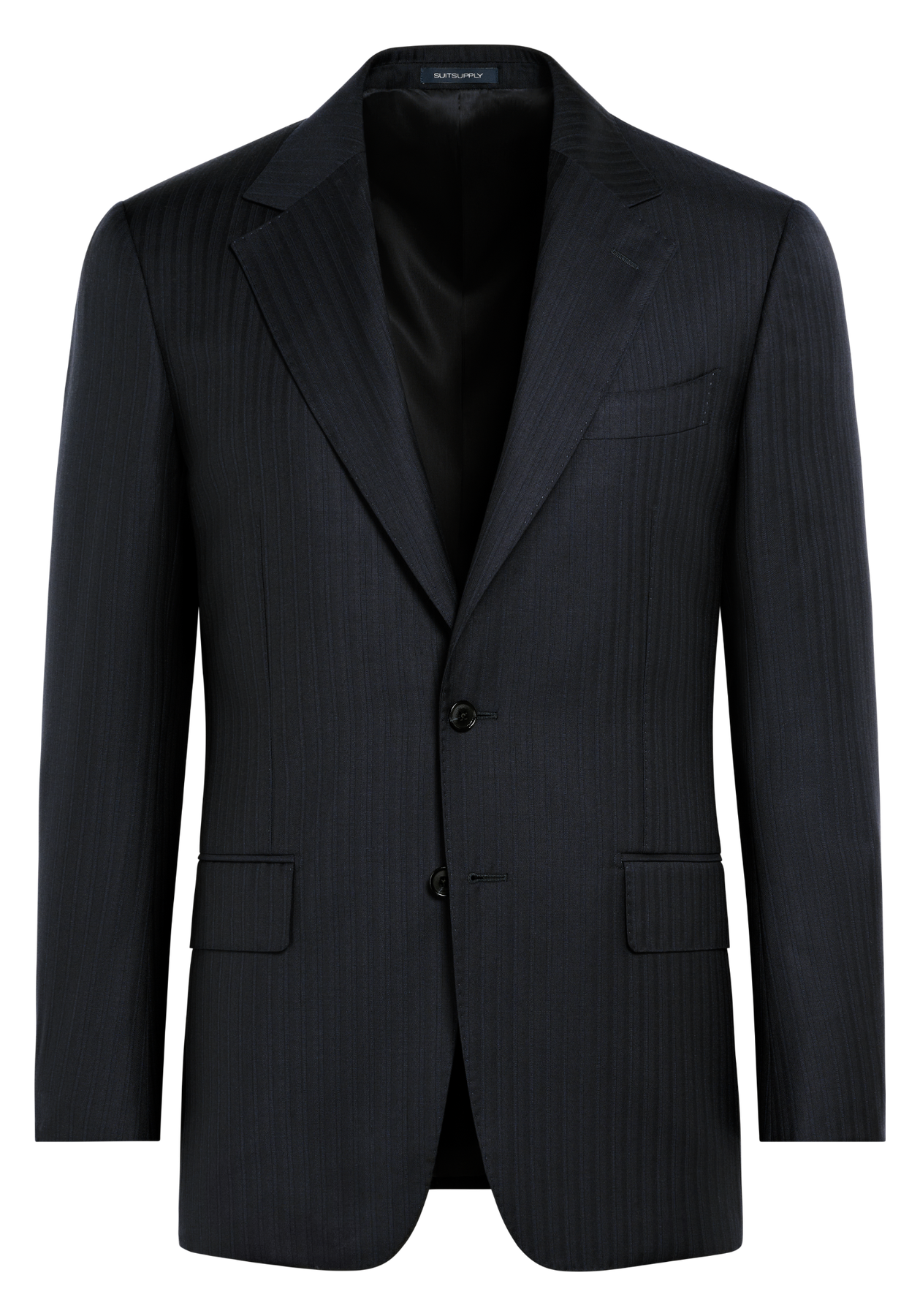 Suitsupply P7035 Navy Striped Tailored Fit Milano Suit Jacket