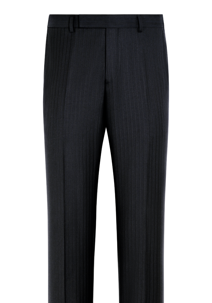Suitsupply P7035 Navy Striped Tailored Fit Milano Suit Trousers