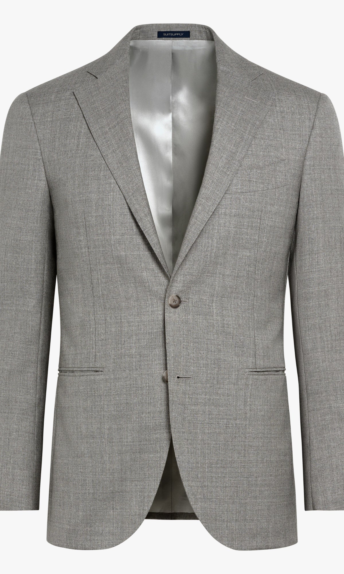 Suitsupply Lazio light grey VBC tropical wool suit jacket, front view