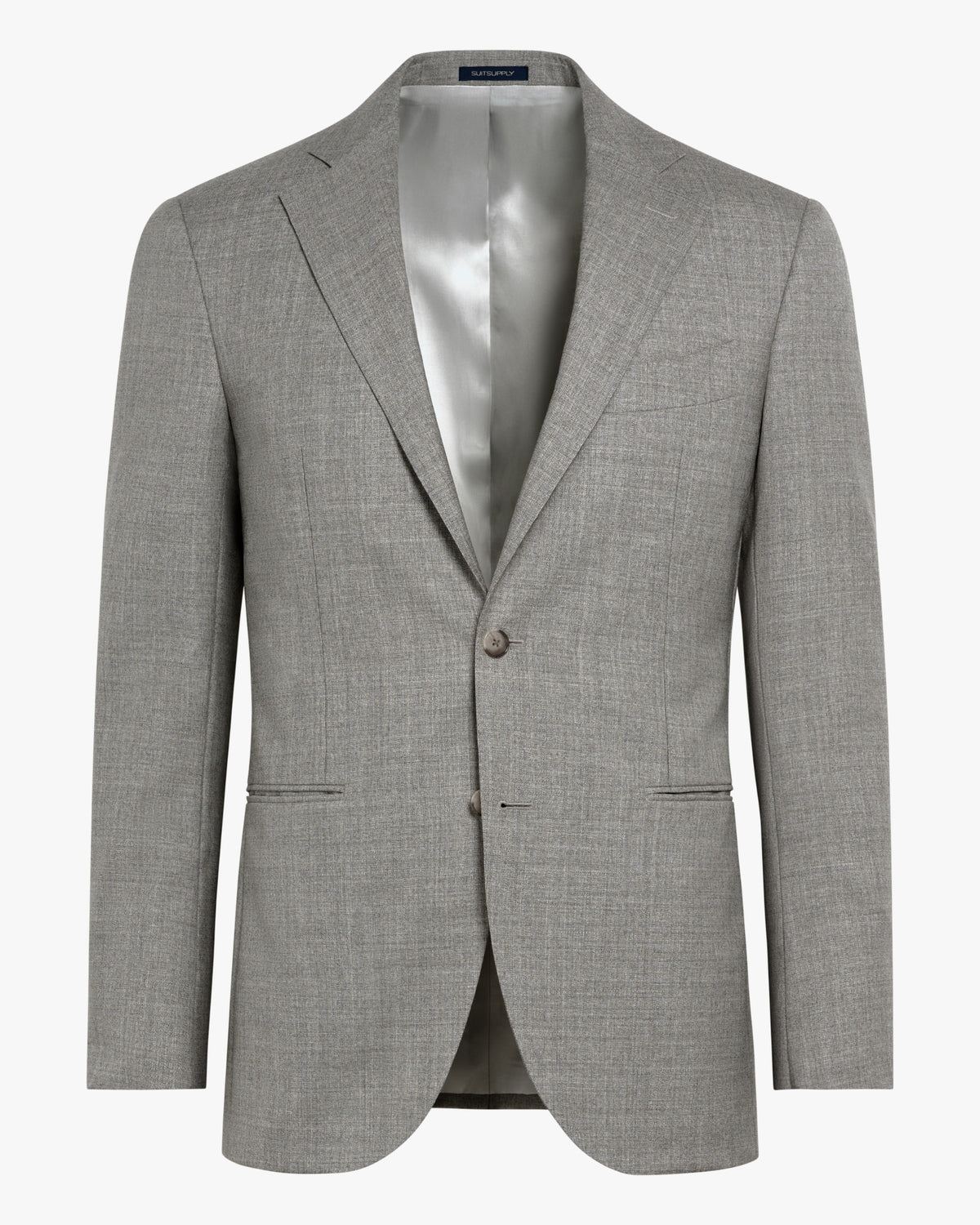 Suitsupply Lazio light grey VBC tropical wool suit jacket, front view