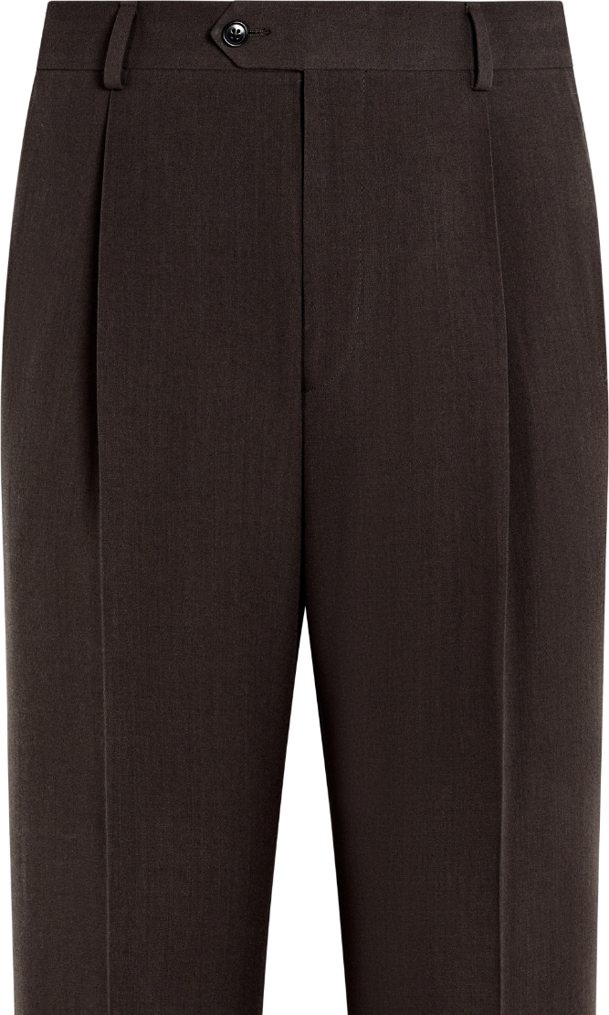 Suitsupply P7143 dark brown Duca suit trousers on white background