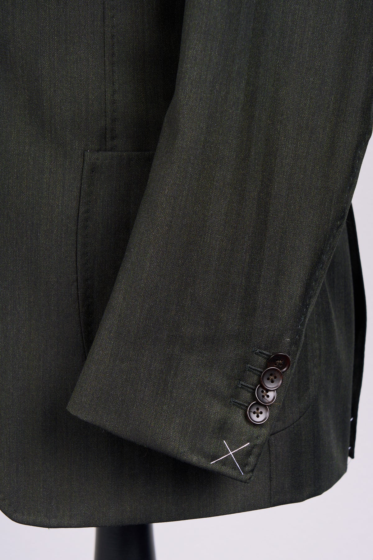 Suitsupply Havana dark green herringbone Drago Super 130s wool suit P6528SR - product photo 5