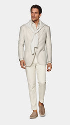 Suitsupply C2043 sand Roma relaxed-fit blazer in E.Thomas wool silk linen