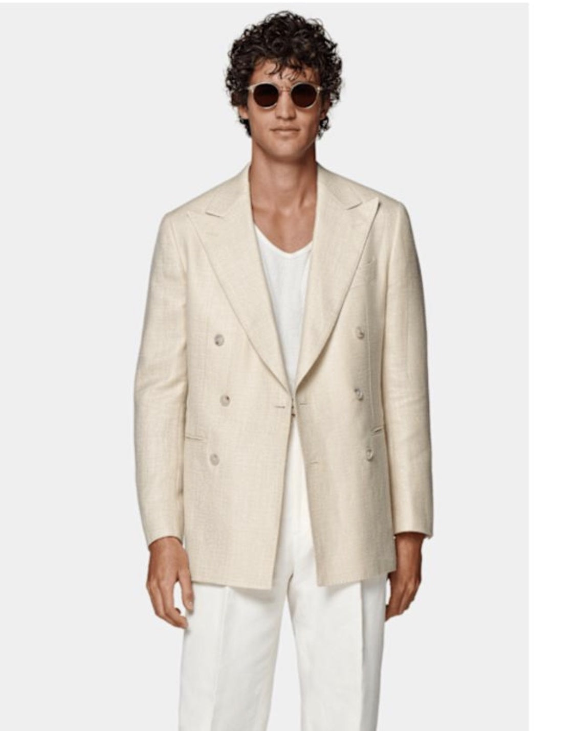 Suitsupply C2071 light brown herringbone Tailored Fit Havana double-breasted blazer