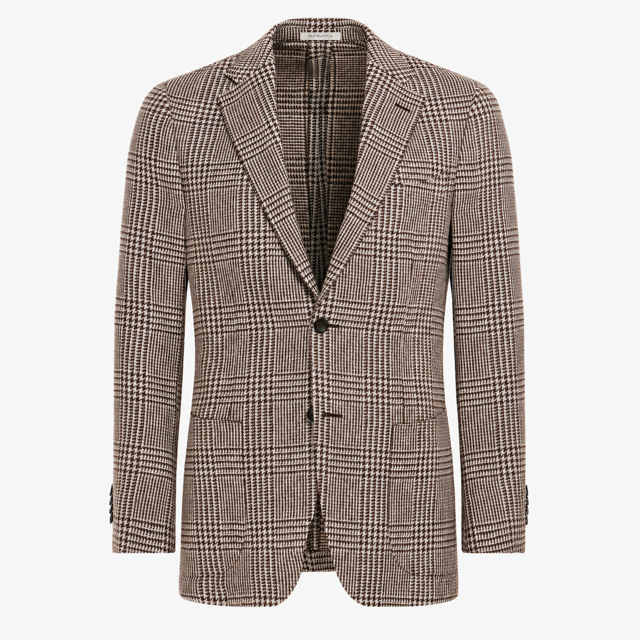 Suitsupply C23025 Mid Brown Checked Tailored Fit Havana Blazer