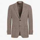 Suitsupply C23025 Mid Brown Checked Tailored Fit Havana Blazer