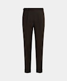 Suitsupply C6639 dark brown Vigo trousers in Rogna 4-ply wool