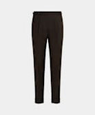 Suitsupply C6639 dark brown Vigo trousers in Rogna 4-ply wool