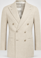 Suitsupply C2036 Havana sand E.Thomas hopsack double-breasted blazer studio view