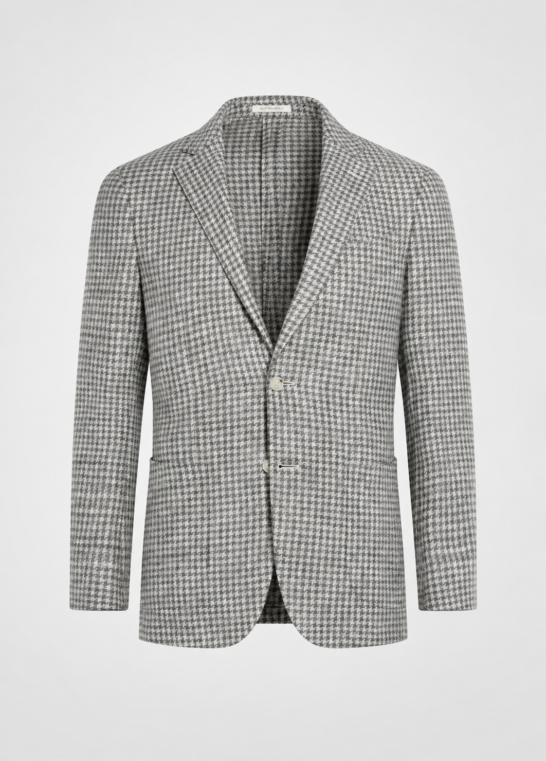 Suitsupply C23022 mid grey houndstooth Havana blazer in Ferla fabric
