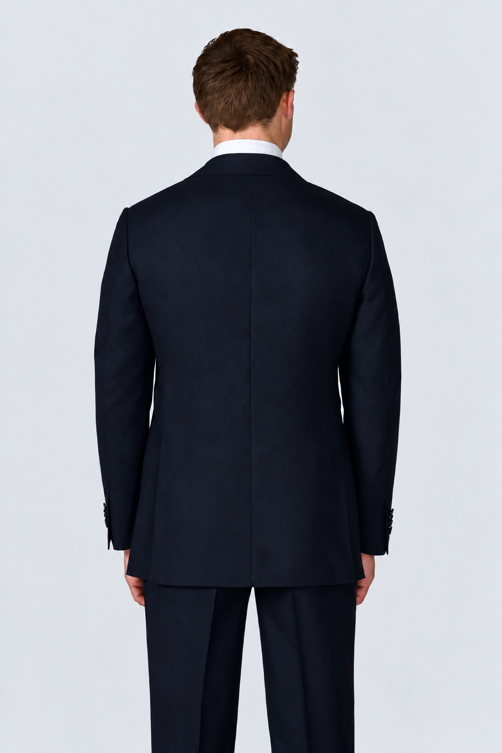 SUITREVIEW Elmhurst navy wool suit, additional detail view