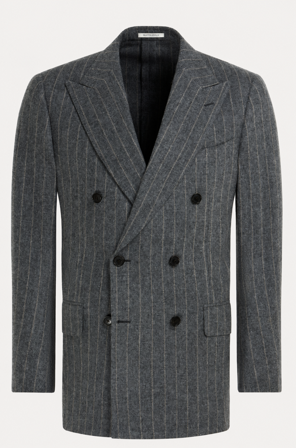 Suitsupply P6726 dark grey striped Milano S130s wool suit by Reda