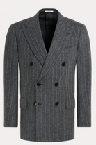 Suitsupply P6726 dark grey striped Milano S130s wool suit by Reda