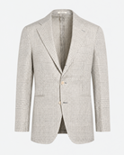 Suitsupply Roma light grey checked Ferla linen-silk-wool-cotton blazer, product C25134