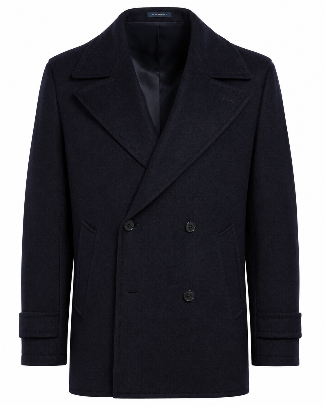 Suitsupply J1050 Navy Pure Wool Peacoat