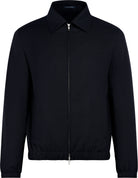 Suitsupply J1127 Navy Wrinkle-Free 4-Ply Wool Bomber Jacket front view