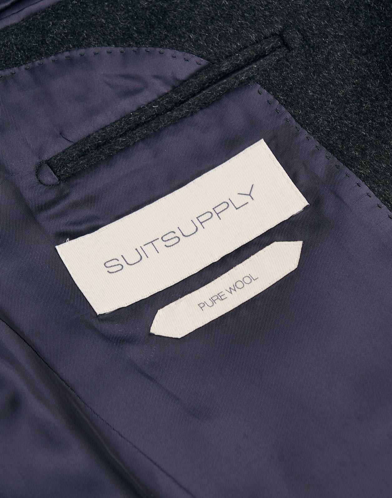 New Suitsupply Vincenza Dark Gray Pure Wool Coat - Size 42R
