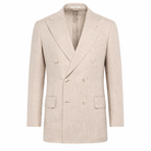 Suitsupply Milano Sand Wool & Cashmere E.Thomas Double-Breasted Suit jacket
