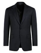 Suitsupply P7035 Navy Striped Tailored Fit Milano Suit Jacket