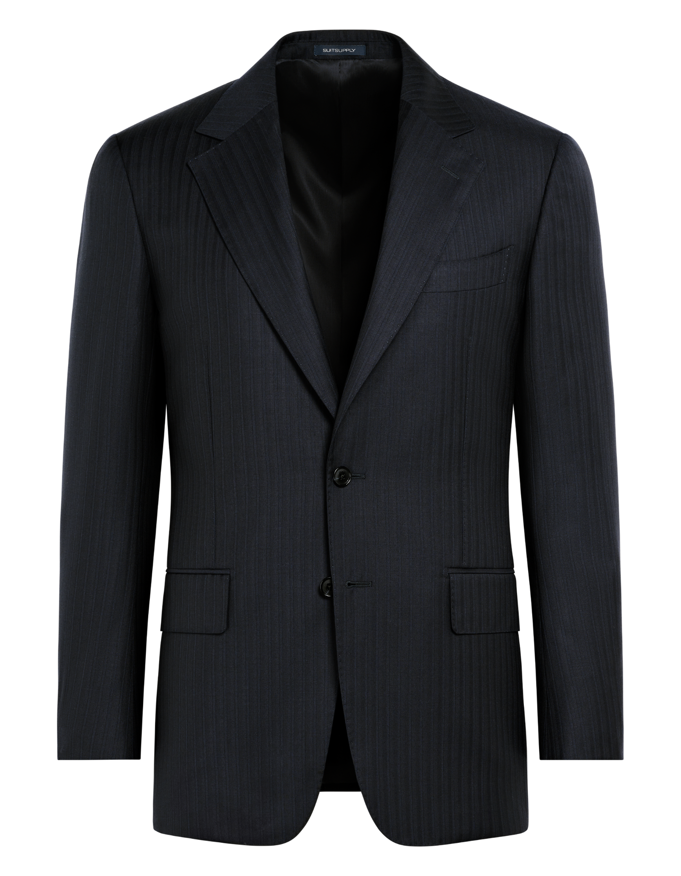 Suitsupply P7035 Navy Striped Tailored Fit Milano Suit Jacket