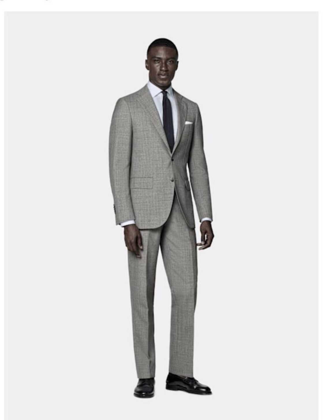 Suitsupply P7293 light grey Perennial Tailored Fit Lazio suit in Vitale Barberis Canonico tropical wool