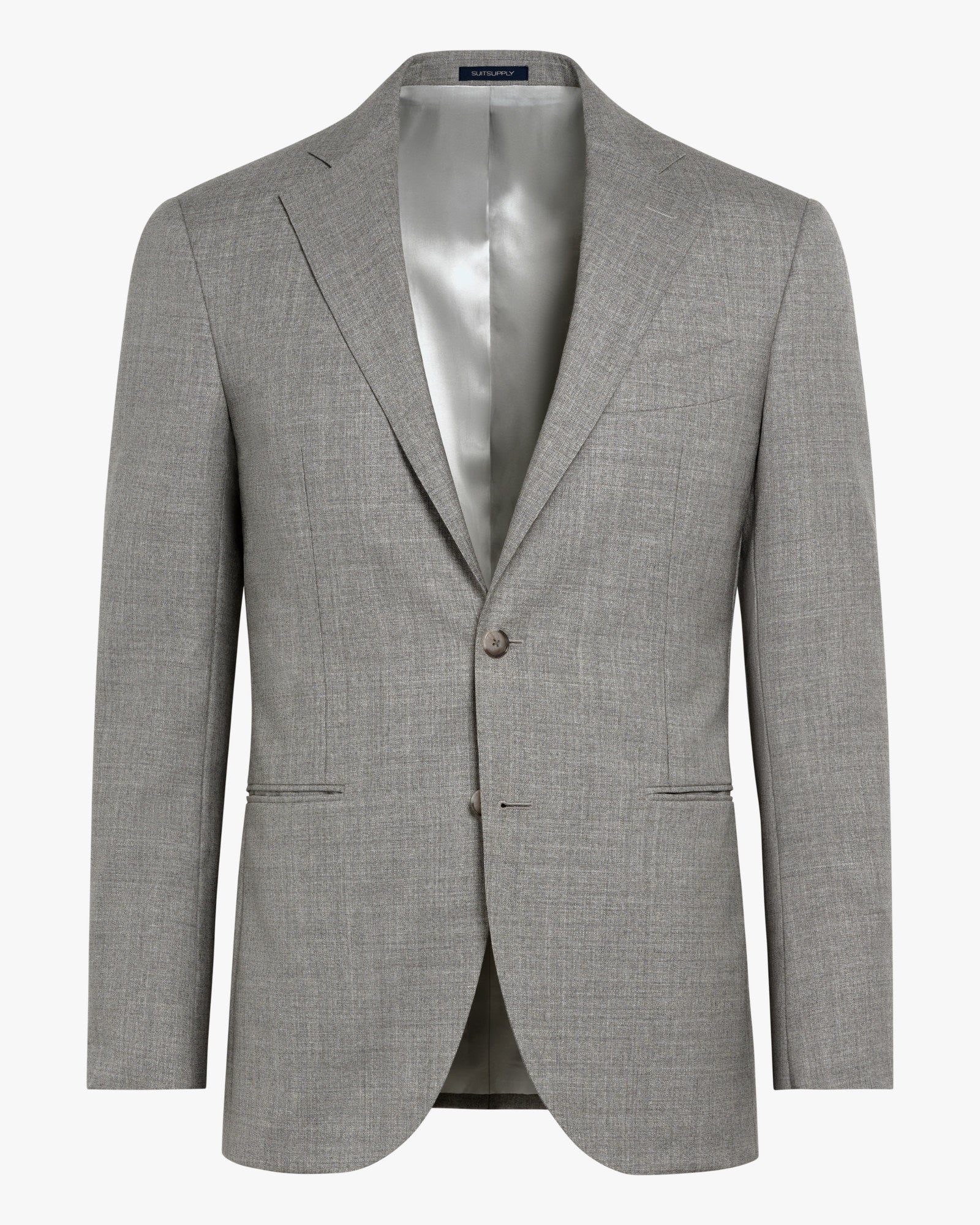Suitsupply Lazio light grey VBC tropical wool suit jacket, front view