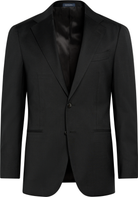 Suitsupply P9365 Black Perennial Tailored Fit Havana Suit Jacket
