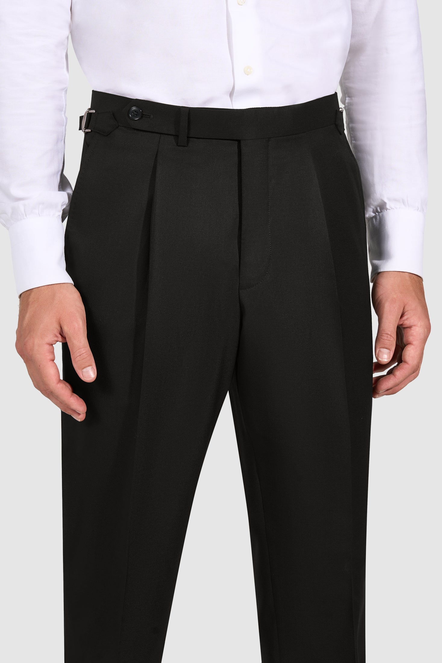 New SUITREVIEW Elmhurst Black Pure Wool Super 130s All