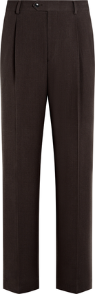 Suitsupply P7143 dark brown Duca suit trousers on white background