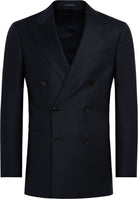 Suitsupply Havana P6634 navy double-breasted Super 110s wool suit front view