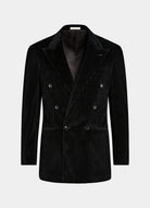 Suitsupply P7117 black Roma double-breasted pure cotton corduroy suit jacket ghost mannequin