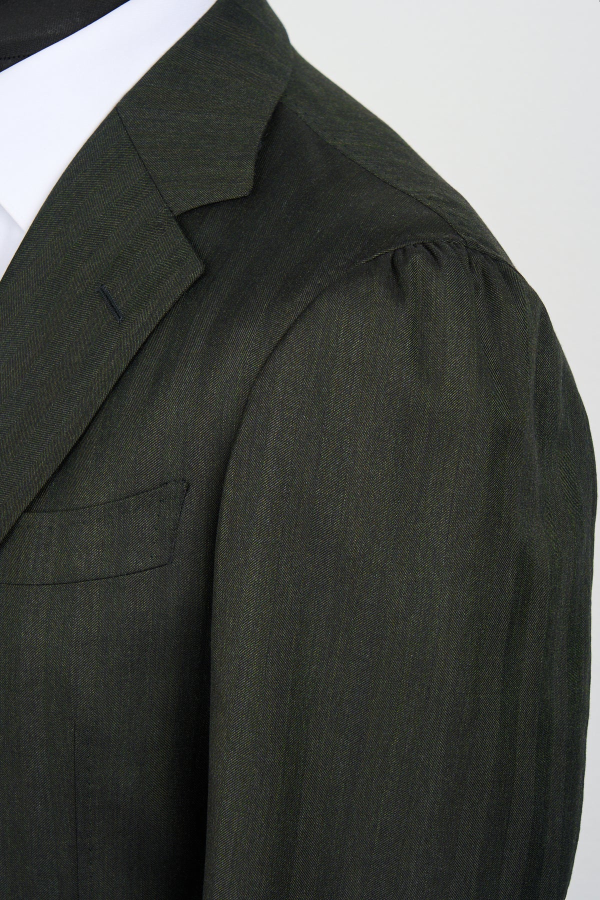Suitsupply Havana dark green herringbone Drago Super 130s wool suit P6528SR - product photo 4