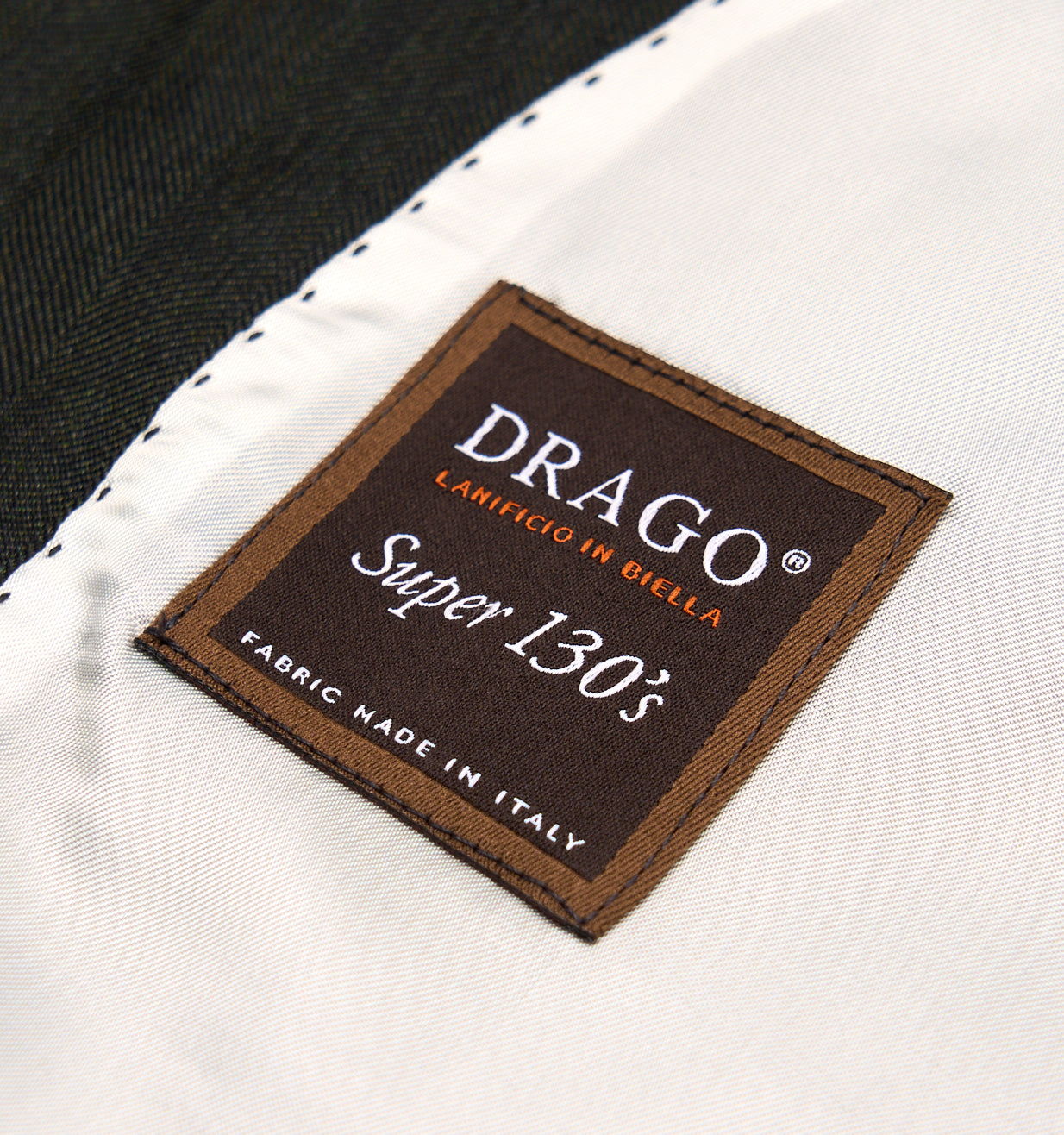 Suitsupply Havana dark green herringbone Drago Super 130s wool suit P6528SR - product photo 9