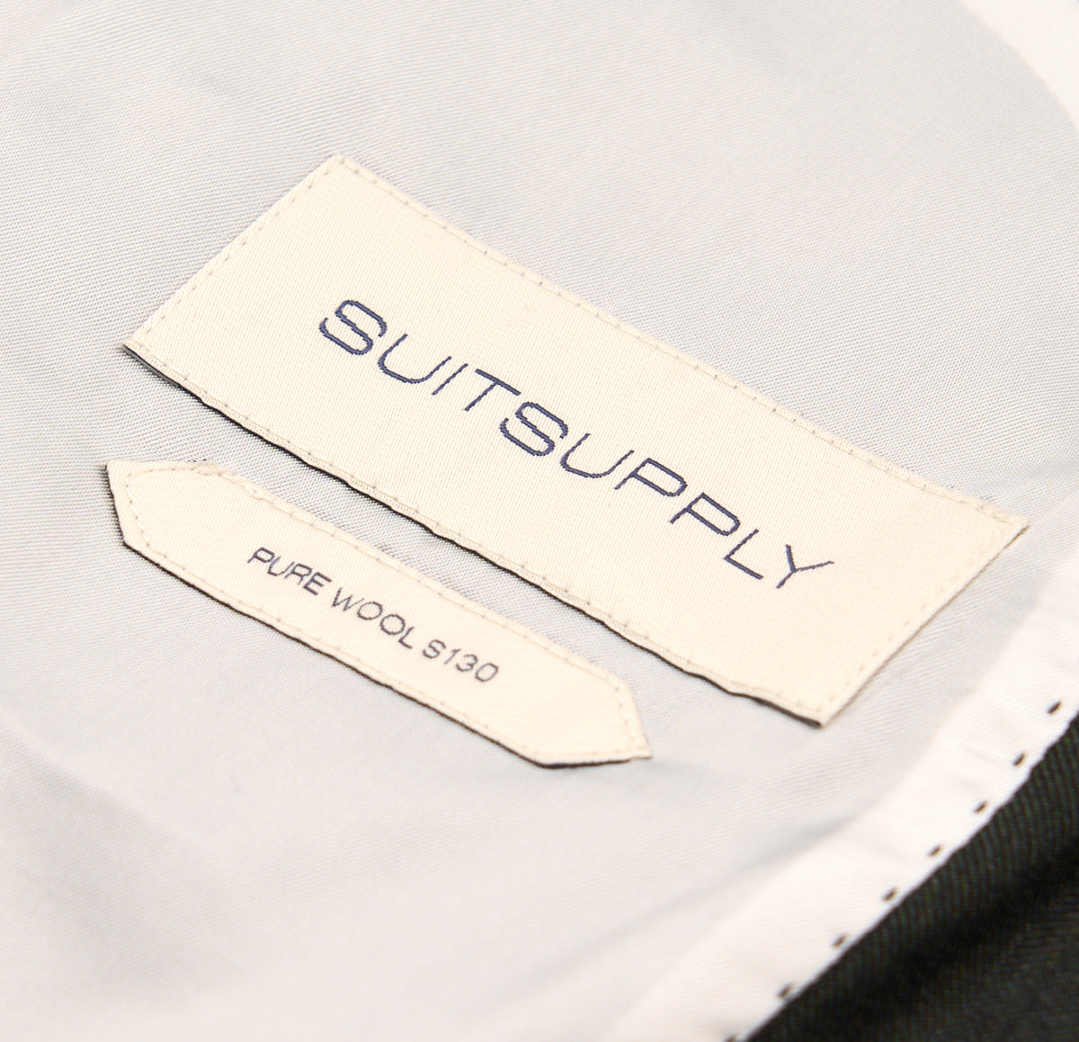 Suitsupply Havana dark green herringbone Drago Super 130s wool suit P6528SR - product photo 10